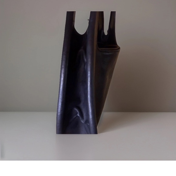 Anthropologie Julien Leather Tote Bag iBlack NWOT - Picture 6 of 8